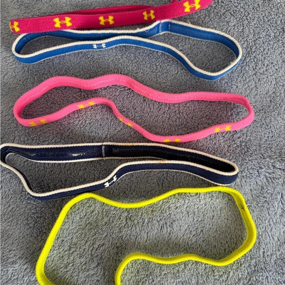 Under Armour Vibrant Multi-Color Headbands 7 inch athletic elastic